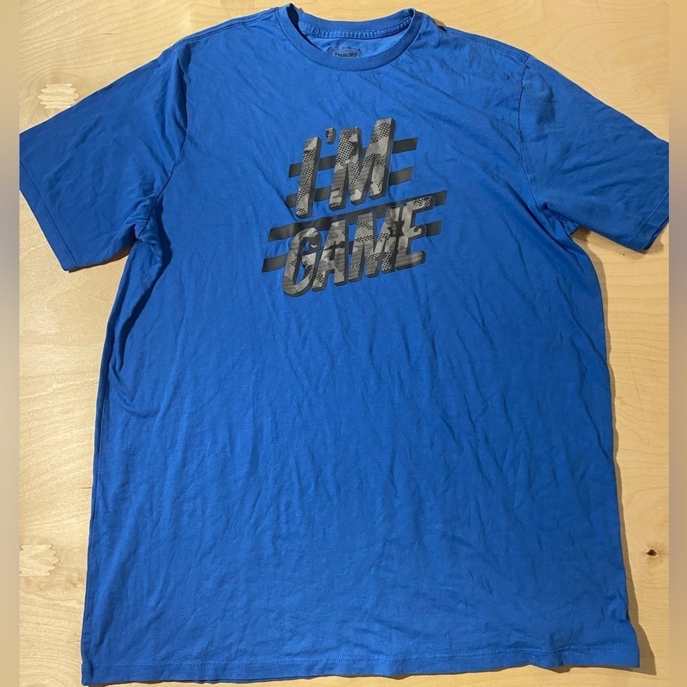 The Foundry Supply Co. Blue 'I'm Game' T-Shirt 2XLT (GE)